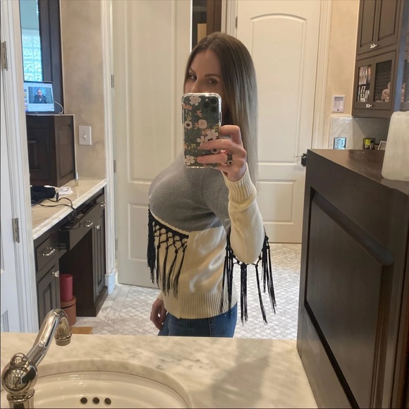 Neiman Marcus Tassle Sweater S EUC - Picture 3 of 8